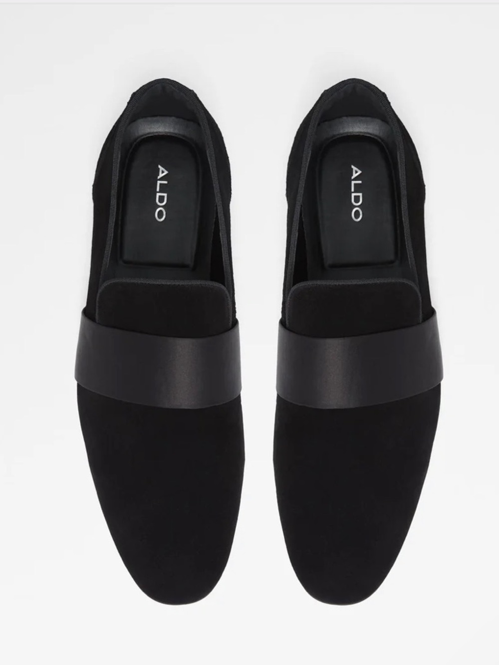 Men’s Velvet Dress Loafers Black Size 7